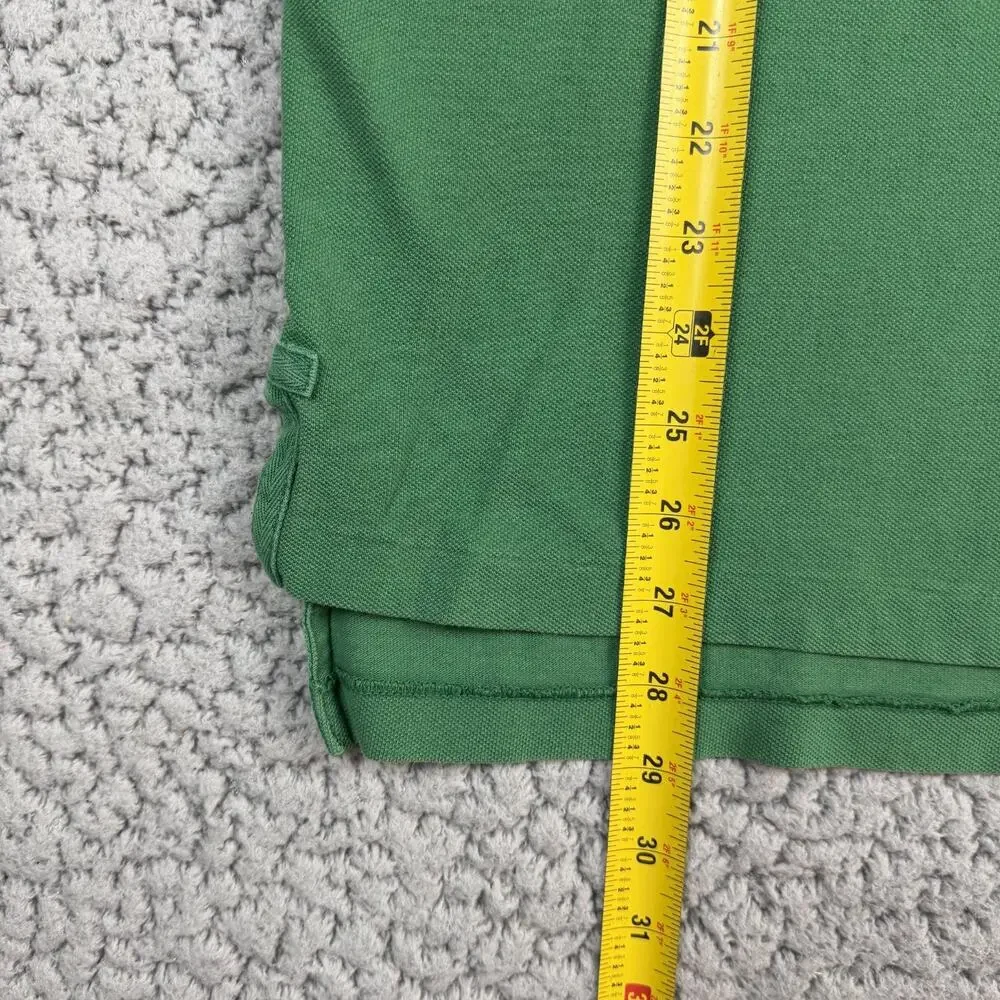 Polo Ralph Lauren Rugby Shirt Men XL Green Striped Collar Pony Short Sleeve VTG